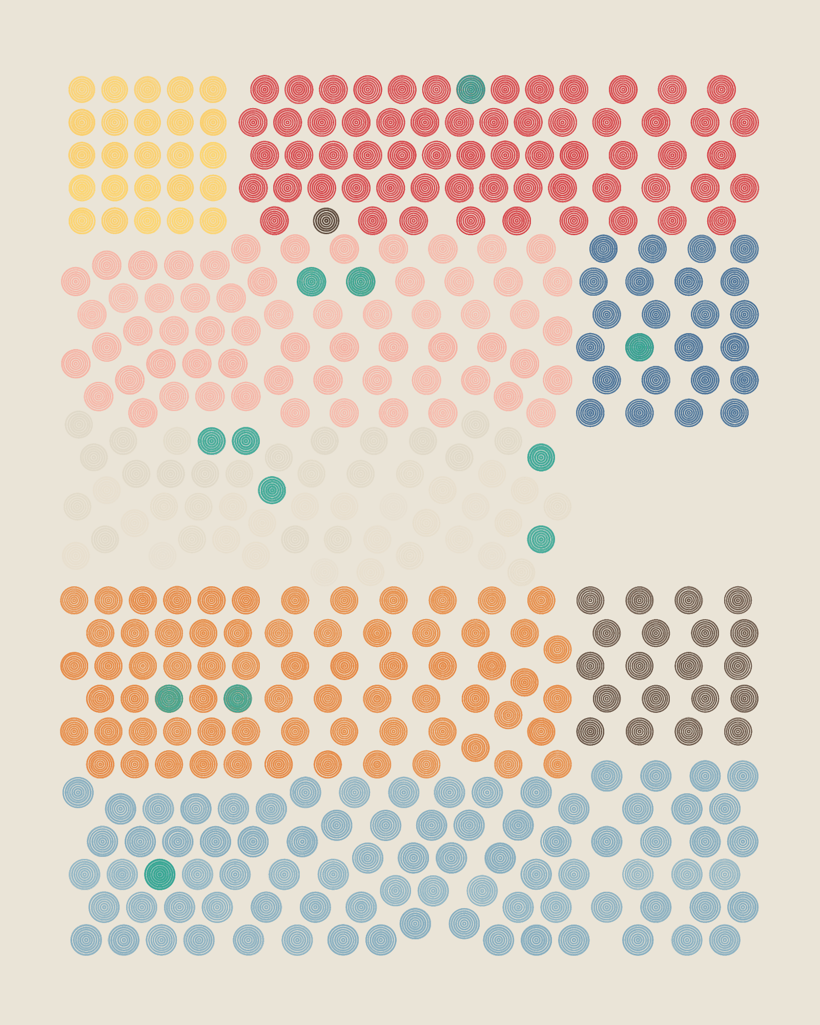 0xe25ecd59478ce509232e37c2e0810fd4c655b8b4b6a2860ed020ffff12c56940 “High” color variety 15-group seed with group color changes but no line color changes.