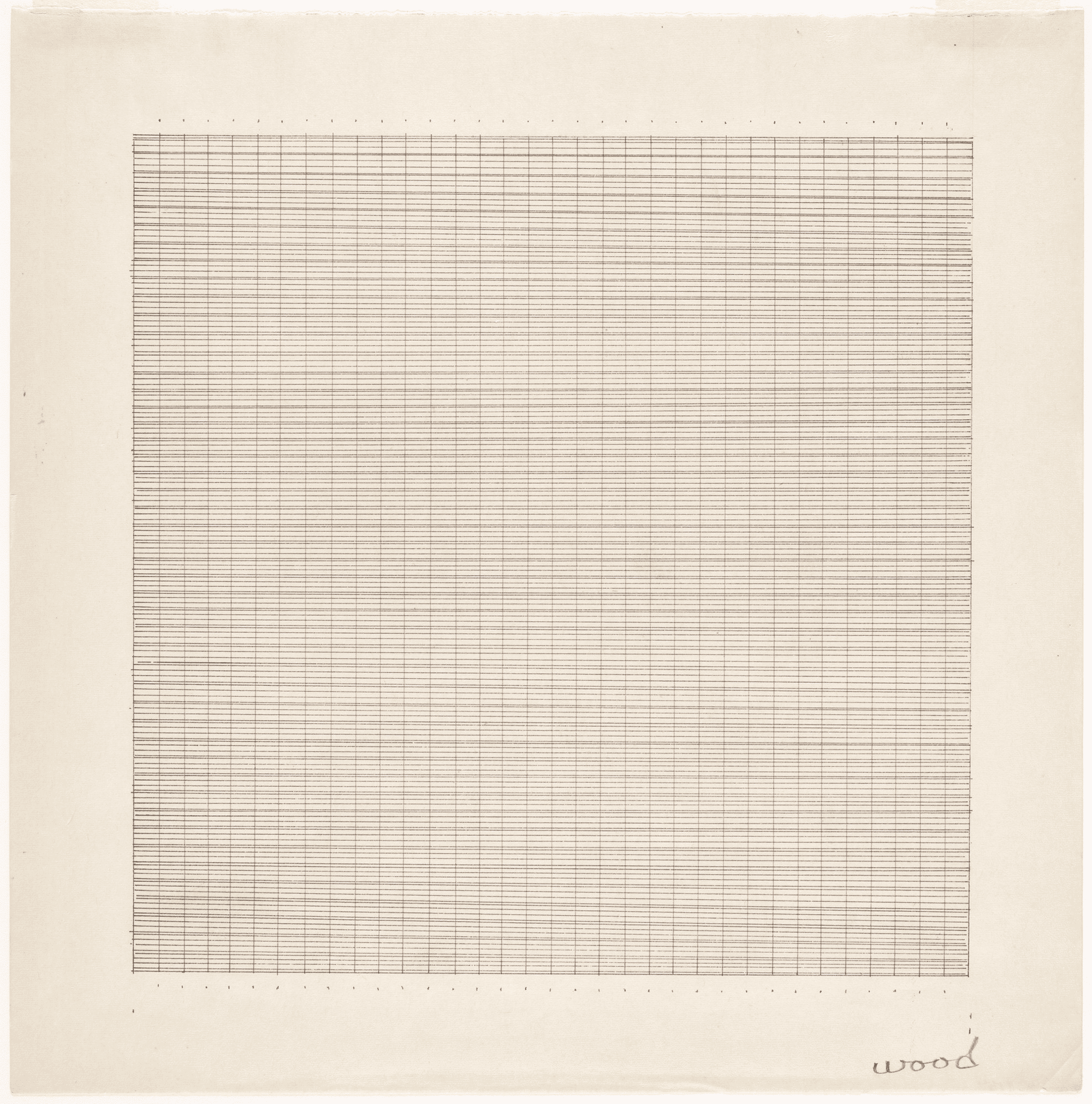 Agnes Martin, Wood, 1964.