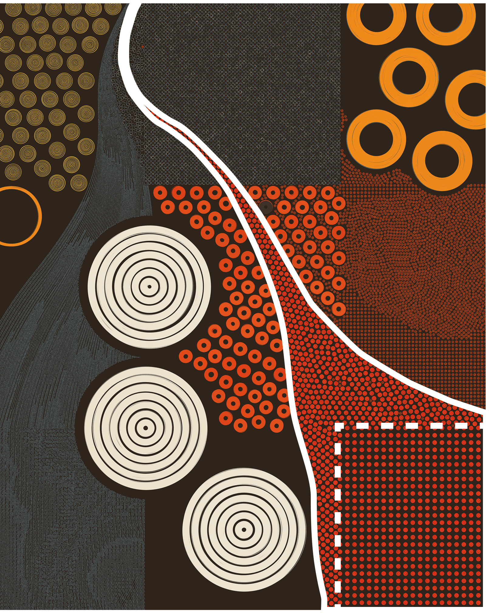 QQL #14 with formation structure indicating a group’s start area and the flow lines.