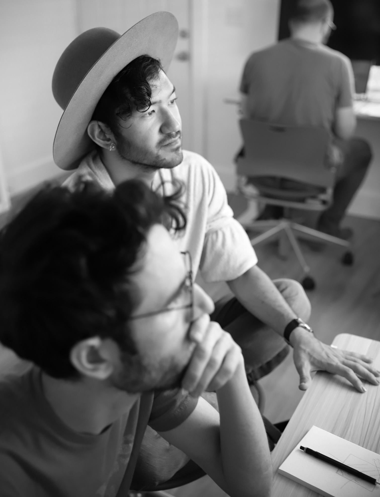 Dandelion and Tyler in the studio