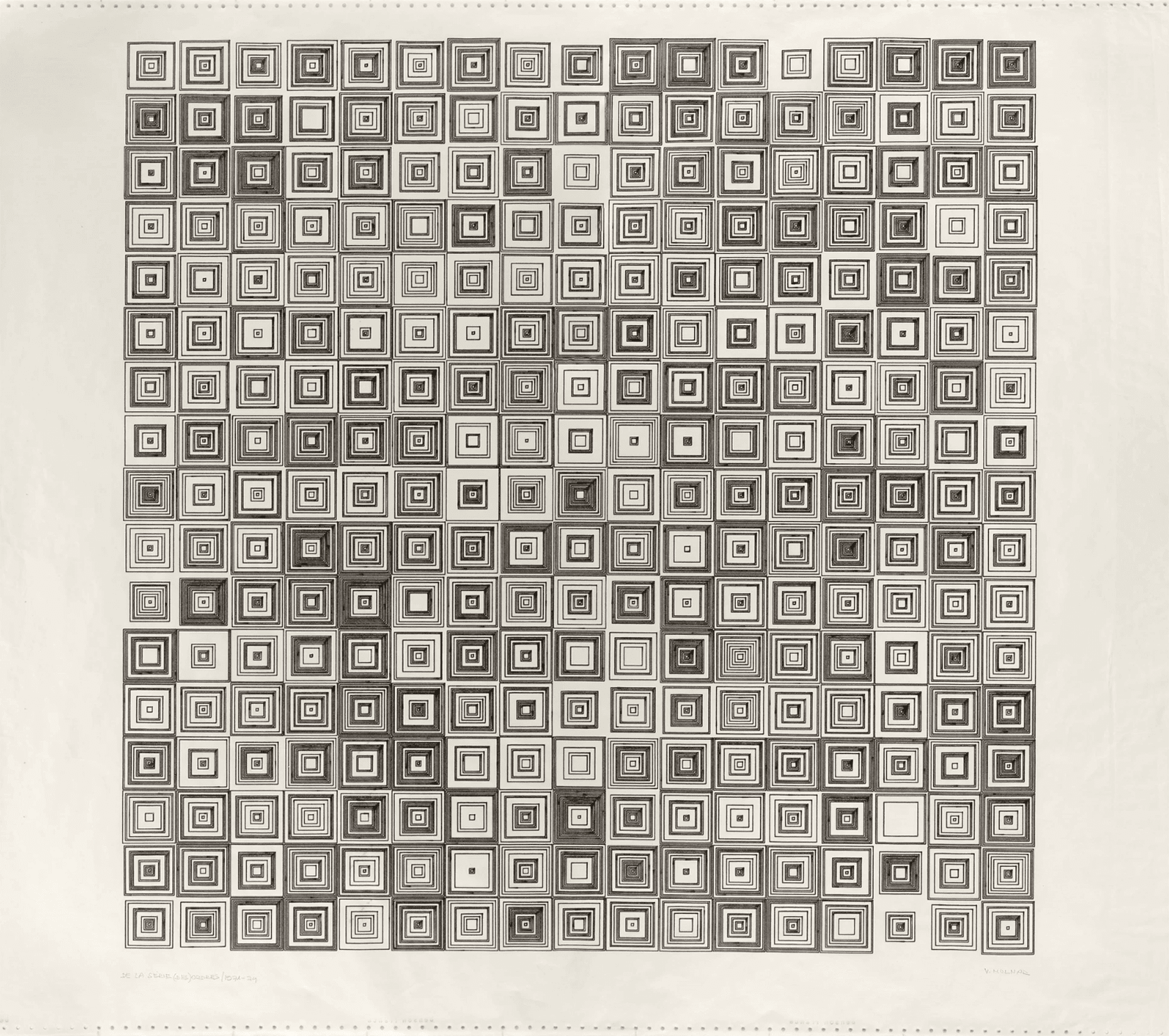 Vera Mólnar,De La Serie (Des) Ordres, 1974.